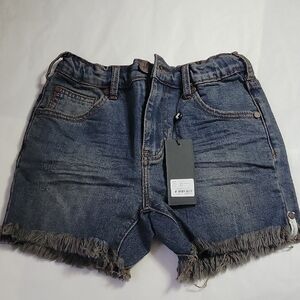 One Teaspoon Kids Jean Shorts Frayed Hem NWT
